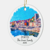 Personalisiertes Porto-Ornament, Portugal Keramik Ornament (Links)