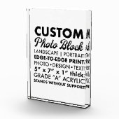 Personalisiertes Portrait Foto Paperweight (Rechts)