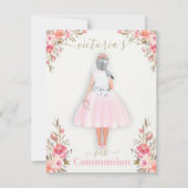 Personalisiertes Portrait Girl Einladung (Vorderseite)