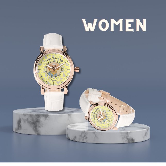 Personalisiertes Portrait - Zeit für Erwachsene un Armbanduhr (Custom Pet Photo Watch)