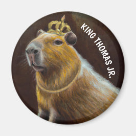 PERSONALISIERTES PORTRÄT VON CAPYBARA MIT EINER KR MAGNET