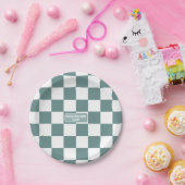 Personalisiertes Porzellan Türkisblau Pappteller (Party)