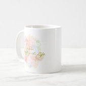 Personalisiertes positives Zitat Harzkunst-Typogra Kaffeetasse (Vorderseite Links)
