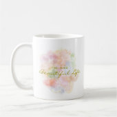 Personalisiertes positives Zitat Harzkunst-Typogra Kaffeetasse (Links)