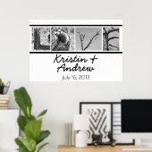 Personalisiertes Poster Einzigartiges Hochzeitsges (Heimbüro)