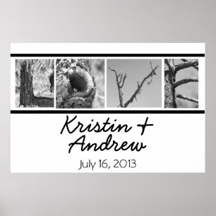 Personalisiertes Poster Einzigartiges Hochzeitsges