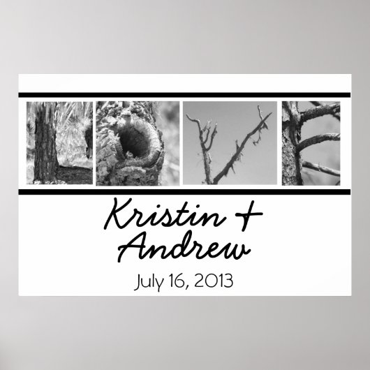 Personalisiertes Poster Einzigartiges Hochzeitsges (Vorne)