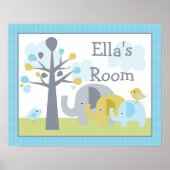 Personalisiertes Poster "Elephant Trunks of Liebe" (Vorne)