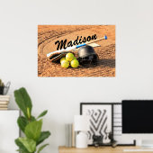 Personalisiertes Poster für Fastpech Softball-Spie (Heimbüro)