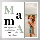 Personalisiertes Poster Mama-Lovely Message and Fo (Vorne)