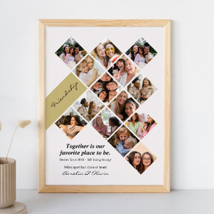 Personalisiertes Poster mit besten Freunden, Freun