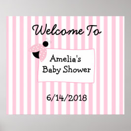 Personalisiertes Poster Pink Ladybug Poster Banner