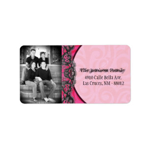 Personalisiertes Postetikett für Foto-Spitzenflora Adressaufkleber