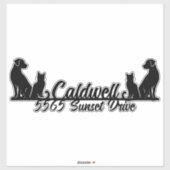 Personalisiertes Postfach für Katzen und Hunde Aufkleber (Blatt)