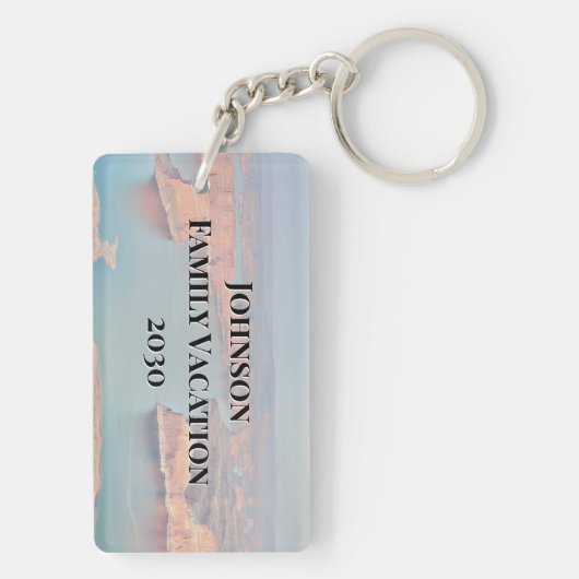 Personalisiertes Powell Familienreisejahr Schlüsselanhänger (Rückseite)