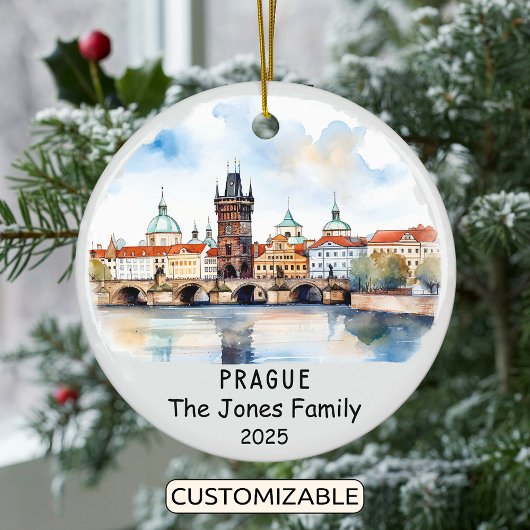 Personalisiertes Prager Ornament, Tschechische Rep Keramik Ornament