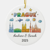 Personalisiertes Prager Ornament, Tschechische Rep Keramik Ornament (Vorne)