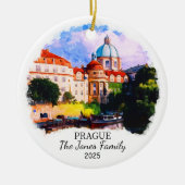 Personalisiertes Prager Ornament, Tschechische Rep Keramik Ornament (Vorne)