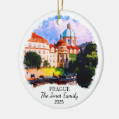Personalisiertes Prager Ornament, Tschechische Rep Keramik Ornament (Links)