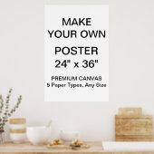 Personalisiertes Premium-Leinwand-Poster mit 24"x3 Poster (Küche)