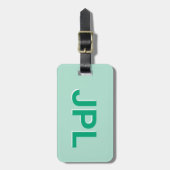 Personalisiertes Preppy-Anfangsmonogramm Gepäckanhänger (Vorderseite vertikal)