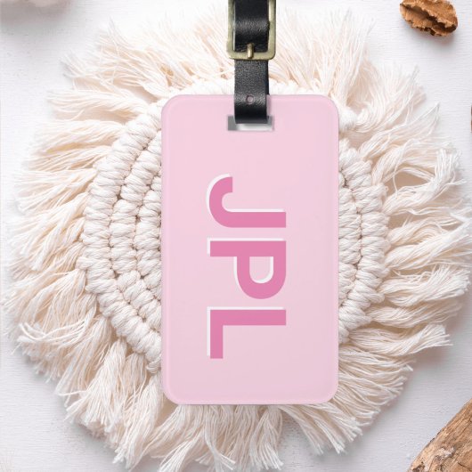 Personalisiertes Preppy-Anfangsmonogramm Gepäckanhänger