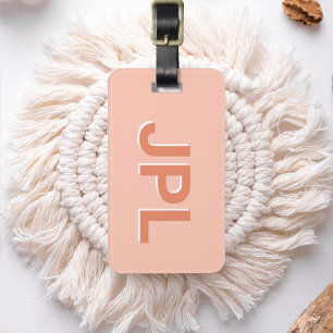 Personalisiertes Preppy-Anfangsmonogramm Gepäckanhänger