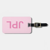 Personalisiertes Preppy-Anfangsmonogramm Gepäckanhänger (Vorderseite horizontal)
