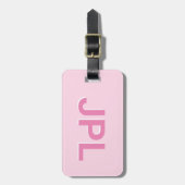 Personalisiertes Preppy-Anfangsmonogramm Gepäckanhänger (Vorderseite vertikal)