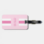Personalisiertes Preppy-Anfangsmonogramm Gepäckanhänger (Rückseite horizontal)