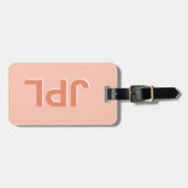 Personalisiertes Preppy-Anfangsmonogramm Gepäckanhänger (Vorderseite horizontal)