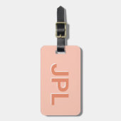 Personalisiertes Preppy-Anfangsmonogramm Gepäckanhänger (Vorderseite vertikal)