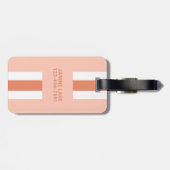 Personalisiertes Preppy-Anfangsmonogramm Gepäckanhänger (Rückseite horizontal)