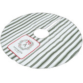 Personalisiertes Preppy Holiday Wreath Monogramm u Polyester Weihnachtsbaumdecke (Schrägansicht)