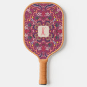 Personalisiertes Preppy Retro Pickleball Paddel Schläger (Rückseite)