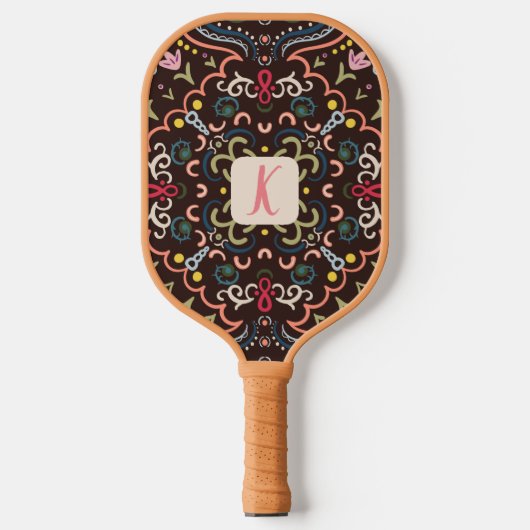 Personalisiertes Preppy Retro Pickleball Paddel Schläger (Vorderseite)