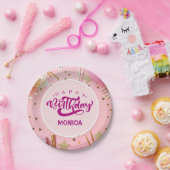 Personalisiertes PRETTY Alles Gute zum Geburtstag  Pappteller (Party)