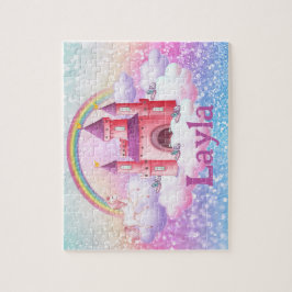 Personalisiertes Prinzessinnen-Schloss-Kinder-Name Puzzle