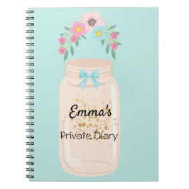 Personalisiertes privates Tagebuch Spiral Foto Not