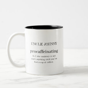 Personalisiertes Procaffeinating Zweifarbige Tasse