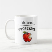 Personalisiertes PROFESSOR Name Apfelgeschenk Kaffeetasse (Links)