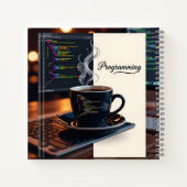 Personalisiertes Programmierkaffee-Code-Notizbuch Notizblock (Rückseite)