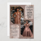 Personalisiertes Prom Abschluss aussenden Couple F Einladung (Vorne/Hinten)