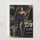 Personalisiertes PROM SEND-OFF Foto Glamour Fashio Einladung (Vorderseite)