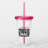 Personalisiertes Proteinshake-Tummelglas mit Decke Acryltrinkbecher (Vorderseite)