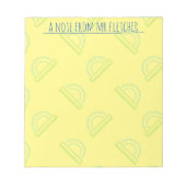 Personalisiertes Protractor-Math-Muster Notizblock (Vorderseite)