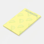 Personalisiertes Protractor-Math-Muster Post-it Klebezettel (angewinkelt)
