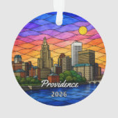 Personalisiertes Providence-Acrylabzeichen, Benutz Ornament (Rückseite)