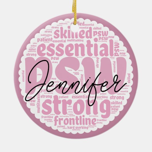 PERSONALISIERTES PSW KERAMIK ORNAMENT (Hinten)