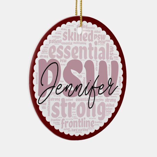 PERSONALISIERTES PSW KERAMIK ORNAMENT (Rechts)